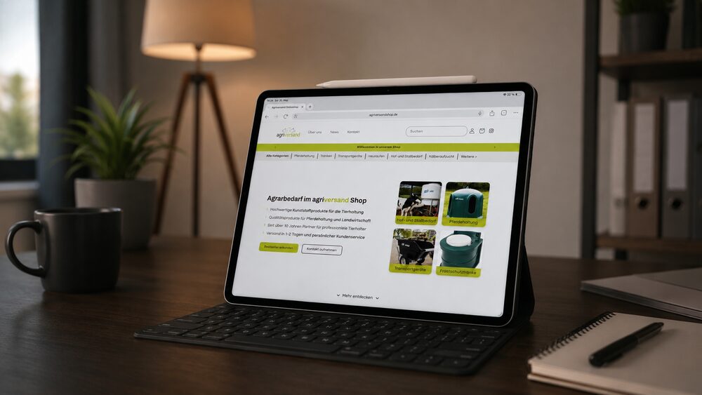 Online-Shop Entwicklung – moderne E-Commerce Lösung auf einem Laptop